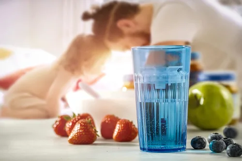 Miniatura 8 de Reflo Smart Cup - Paquete de vaso inteligente (azul, paquete de 1) Entrenamiento de destete Montessori para niños pequeños, diseño de vaso abierto 1