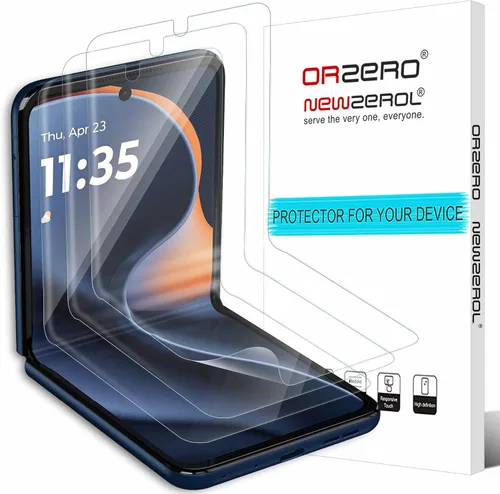 Paquete de 3 protectores de pantalla de TPU Orzero compatible con Motorola Razr 2026/Razr+ Plus 2026/Razr Ultra 2026/Motorola Razr 2025/Razr+ Plus