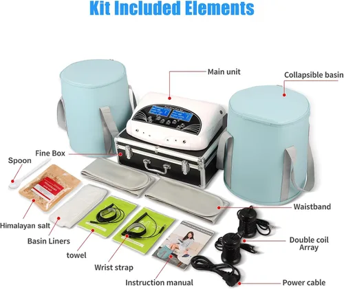 Miniatura 9 de Máquina de baño de pies con desintoxicación iónica dual, regalo de cumpleaños, pantalla LCD digital, spa, chi, limpieza, desintoxicación, sistema