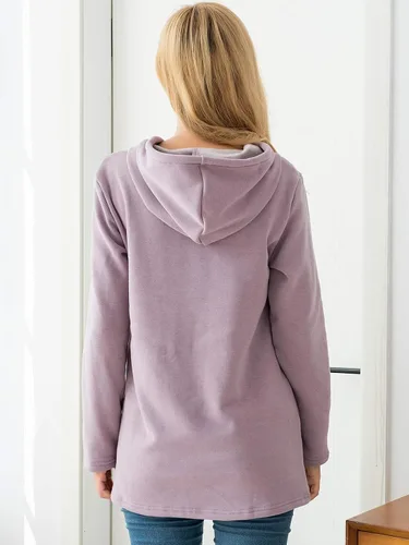 Miniatura 15 de Bearsland - Sudadera de lactancia y maternidad para mujer, con bolsillos y capucha