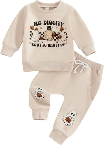 Miniatura 34 de BemeyourBBs Conjunto divertido de sudadera y pantalones de manga larga con letras divertidas para bebé niño y niño