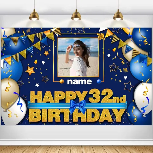 Miniatura 85 de Pancarta Personalizada de Decoraciones de Feliz Cumpleaños 101 - Telón de Fondo de 101 Años para Mujeres Hombres Niños Niñas Suministros de Fiesta