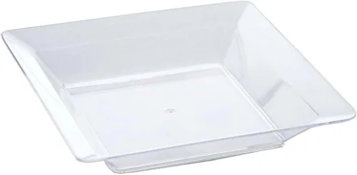 Miniatura 4 de Efavormart - Paquete de 60 platos cuadrados de plástico transparente de 4 pulgadas, platos de postre desechables