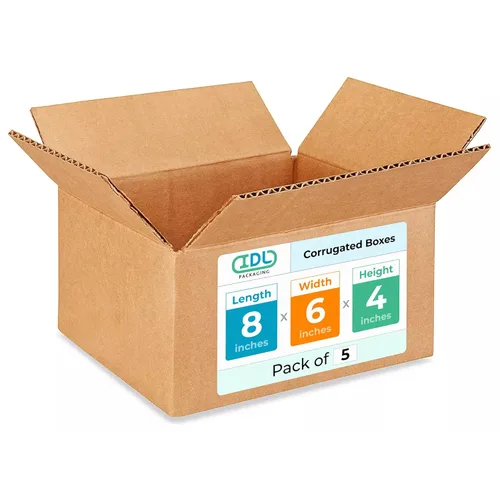 Miniatura 125 de IDL Packaging Paquete de 5 cajas de envío altas de 8 x 8 x 48 pulgadas, extra resistentes de 200 libras frente a caja regular, cajas de mudanza