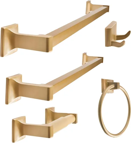 Miniatura 18 de SENTO - Juego de accesorios de baño clásicos para bodega, juego de accesorios de baño de metal resistente para montar en la pared, incluye gancho