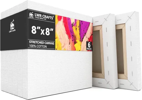 Miniatura 10 de LWR CRAFTS Lienzo estirado de 5 x 7 pulgadas, paquete de 6