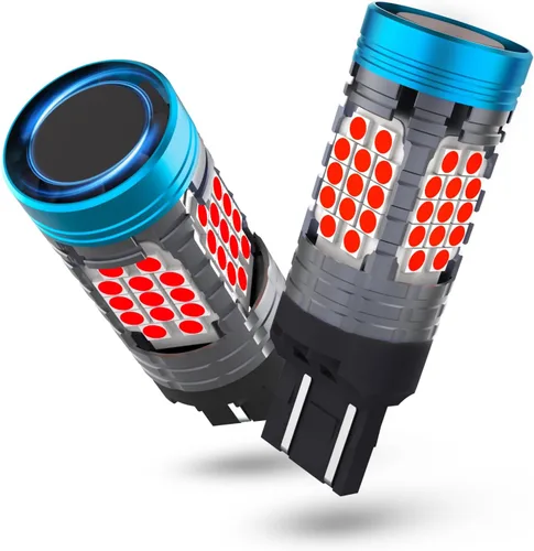 Miniatura 8 de CANBUS 1157 Bombilla LED roja con resistencia integrada para luz de freno 2357 bombillas LED traseras sin errores, bombilla LED 2057 7528 BAY15D