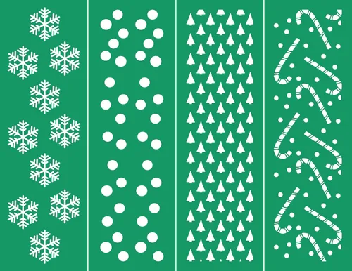 Miniatura 10 de DGAGA Plantillas de pantalla de seda autoadhesivas de Navidad con pasta de tiza, 17 unidades, plantilla de impresión de pantalla de invierno, pasta
