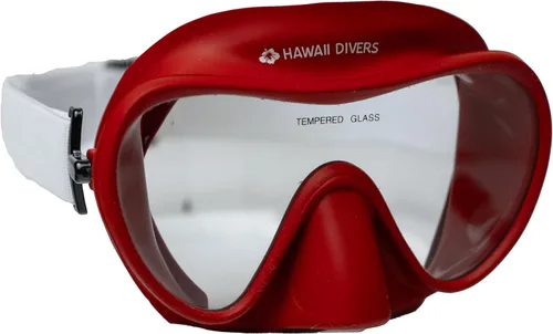 Miniatura 4 de Hawaii Divers Deep Sea Adult - Snorkeling Set, Tempered Glass Snorkel Mask, Dry-Top Snorkel Gear, Adjustable Fins Rojo