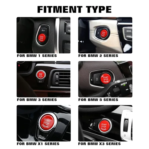 Miniatura 3 de x xotic tech Interruptor de botón de arranque del motor compatible con BMW 1 2 3 4 5 6 7 Series F20 F23 F30 F32 F10 F12 X1 X3 X4 X5 X6 con botón