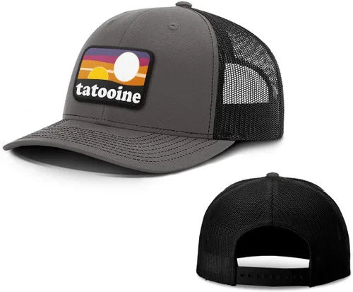Miniatura 5 de BustedTees Tatooine - Gorra de béisbol para hombre y mujer, malla transpirable, ajustable, con cierre de malla
