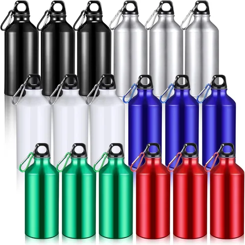 Potchen Paquete múltiple de 18 botellas de agua de aluminio a granel para graduación de fin de año, enfermeras, profesores, regalos de metal,