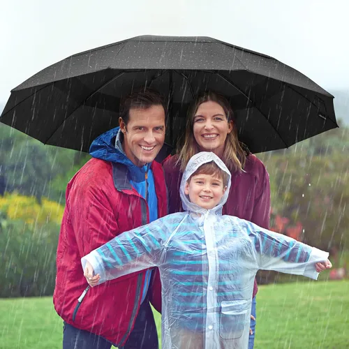 Miniatura 129 de G4Free Paraguas de golf grande de 42/46/54/62 pulgadas, paraguas compacto de viaje inverso, 10 varillas, resistente al viento para lluvia, doble