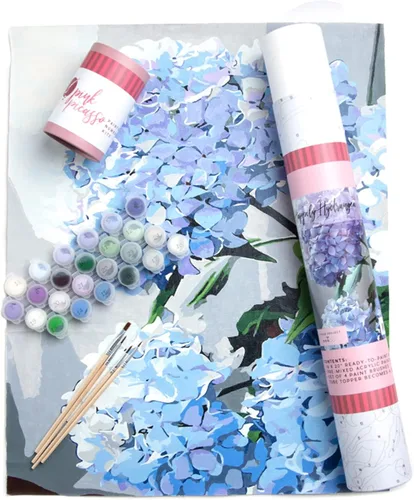 Miniatura 15 de Pink Picasso Kit de Pintura Floral Botánica por Números para Adultos y Adolescentes Juegos de Kits de Pintura Acrílica DIY en Lienzo 16x20