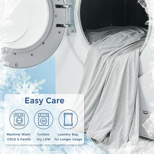 Miniatura 8 de EMME Mantas refrescantes transpirables para personas que duermen con calor, manta de verano tamaño individual de 60 x 80 pulgadas para cama, manta