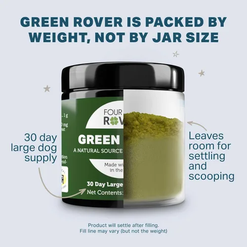 Miniatura 7 de Four Leaf Rover Green Rover - Verdes para perros en polvo con brotes de brócoli orgánicos, espirulina fermentada y verduras de mar - Formulado por