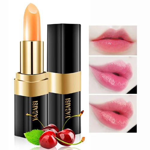 Miniatura 11 de Lápiz labial que cambia de color, Bálsamo labial mágico que cambia de color (Negro a Rojo ladrillo), Lápiz labial hidratante natural Labiales