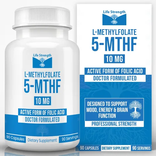L Metilfolato de 10 mg | 90 cápsulas | Suplemento de metilfolato optimizado y altamente bioactivo | 5-MTHF soporta energía, enfoque y estado de