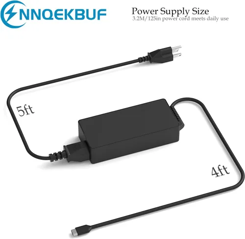 Miniatura 5 de NNQEKBUF Cargador universal para portátil USB C de 45 W y 65 W, compatible con HP Chromebook, Dell, Lenovo, Acer, Asus, Samsung Galaxy, Google