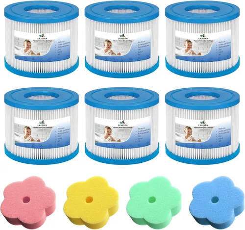Miniatura 9 de Filtro de bañera de hidromasaje tipo VI que reemplaza el filtro Bestway 58323E/Lay-Z-Spa/Coleman SaluSpa VI, cartucho de filtro inflable para spa
