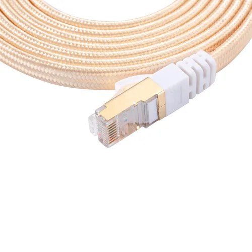 Miniatura 14 de Cable Ethernet Cat 7, DanYee, de nailon CAT7 de alta velocidad, profesional, chapado en oro, cables STP CAT 7 RJ45, cable Ethernet de 3 ft, 10 ft
