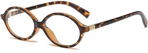 Miniatura 10 de Onrtry Lentes retro ovalados con bloqueo de luz azul para mujeres y hombres, anteojos falsos nerd redondos sin receta