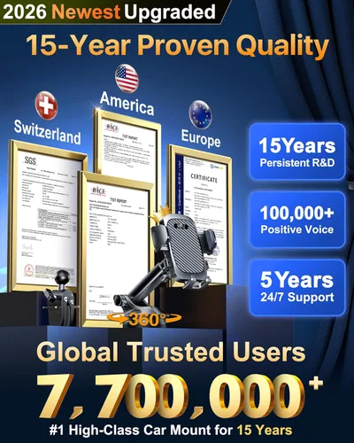 Miniatura 2 de 2026 Ultimate Best【Verdadero grado militar y certificación de seguridad】Soporte para teléfono de coche HTU【5 en 1 mejorado y más de 100 libras