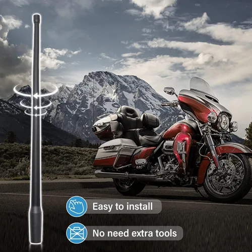 Miniatura 6 de Anina Paquete de 1 mástil de antena de 13 pulgadas para Harley Davidson 1998-2022 antena aérea de motocicleta para recepción de señal de radio