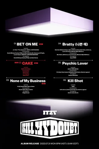 Miniatura 7 de (POB) ITZY KILL MY DOUBT 7th Mini Album ( BET ON ME Special Edition - LI A Ver. ) K-POP SEALED