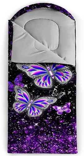 Miniatura 6 de Saco de dormir con estampado lneffble, sacos de dormir, saco de dormir para acampar al aire libre, adecuado para niños, portátil para niños y niñas