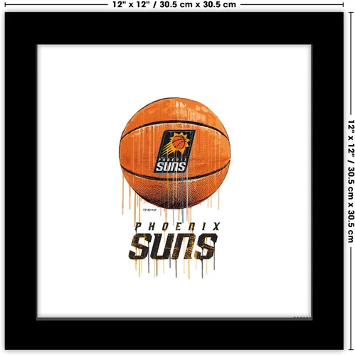 Miniatura 6 de Trends International Gallery Pops NBA Phoenix Suns - Póster de pared de baloncesto por goteo, 12.00 x 12.00 pulgadas, versión de marco negro