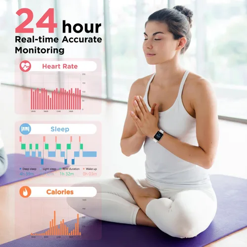 Miniatura 5 de Motorola Moto Watch 70 - Reloj inteligente Bluetooth de salud y fitness para uso diario, funciones avanzadas de salud, hasta 10 días de duración