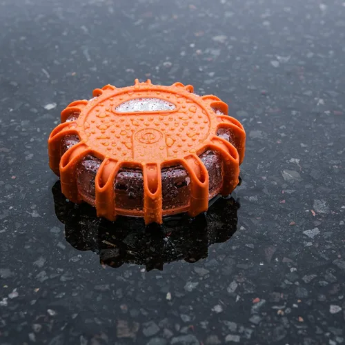 Miniatura 8 de WAGAN Fred Disco de luces LED parpadeantes para emergencia en carretera, paquete de de 3, Rojo