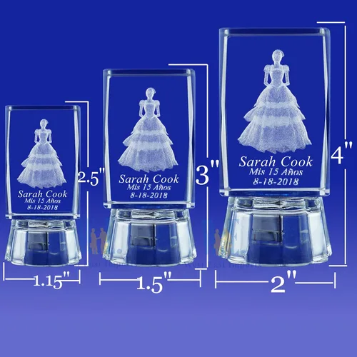Miniatura 3 de Sweet 15 Favor 12 piezas personalizado grabado láser cubo recuerdo de fiesta – Quinceañera, Mis XV Años, Mis 15 años, Sweet 16 (2.5 pulgadas de alto)