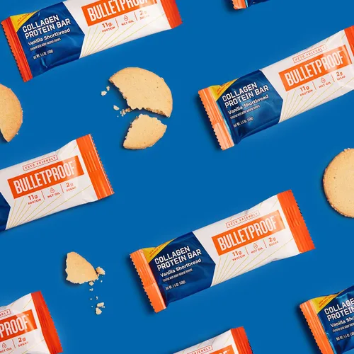Miniatura 3 de Barritas de proteína de colágeno, Mantequilla con vainilla, 11g de proteína, paquete de 36, Aperitivos saludables Bulletproof alimentados con pasto