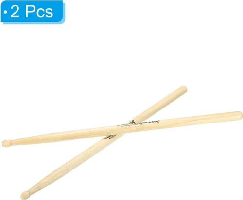 Miniatura 3 de PATIKIL Baquetas de madera de roble antideslizante empuñaduras para tambor 5A para batería Instrumento Musical Percusión Gris 1 Par