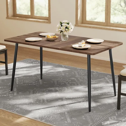 Miniatura 16 de VASAGLE Colección MAEZO - Mesa de comedor extensible para 4/6/8, mesa de cocina con patas cónicas, transiciones curvas, para comedor, cocina