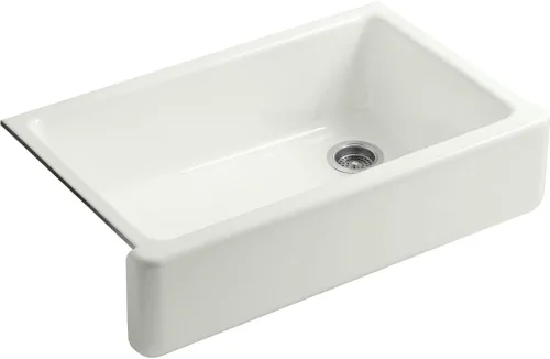 Miniatura 47 de KOHLER Whitehaven® K-6427-42 - Fregadero de cocina empotrado de 35-3/4 pulgadas, autorecortable, Smart Divide, Grande/Mediano con Delantal alto