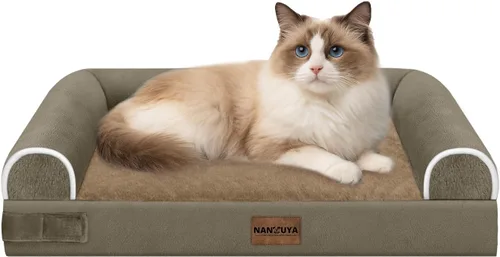 Miniatura 53 de Cama ortopédica lavable para perros medianos y grandes: cama con cojines de apoyo para perros medianos y grandes, cama impermeable de espuma tipo