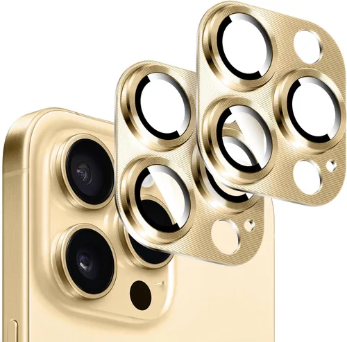 Miniatura 8 de Kucheed 2 protectores de lente de cámara para iPhone 11, aluminio de metal de una pieza con textura 3D, decoración diseñada para decoración
