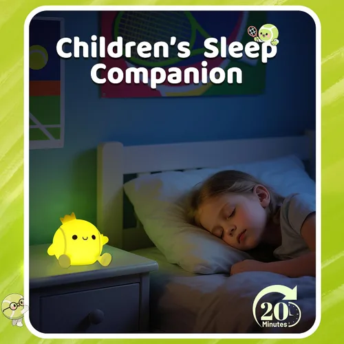 Miniatura 4 de Attivilife Luz Nocturna de Tenis, Regalos de Pelota de Tenis para Niños, Lámpara LED Táctil Regulable Recargable para Decoración de Guardería y Mesa