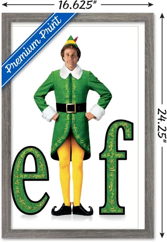 Miniatura 3 de Trends International Elf - Póster de pared de una hoja, 14.725 x 22.375 pulgadas, versión enmarcada de madera de granero