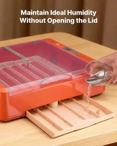 Miniatura 3 de VEVOR Incubadora de 36 huevos, incubadora automática con volteador de huevos y candelero LED y bandeja de agua, control de temperatura y humedad