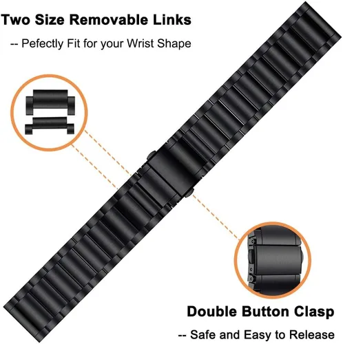 Miniatura 7 de Correas de reloj de 0.866 pulgadas compatibles con Fossil Gen 6, 5E, 5LTE, 5 Carlyle Garrett, Julianna para mujer, Explorist HR Gen 4, repuesto