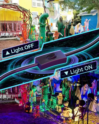 Miniatura 5 de Luces negras de 50 W con interruptor+enchufe, impermeable IP66, luz LED de inundación de luz negra para fiesta brillante, Halloween, dormitorio