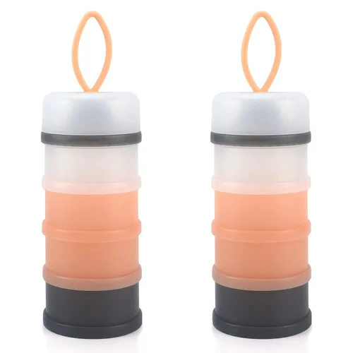 Miniatura 19 de Accmor 2 unidades de dispensador de fórmula para bebés para llevar, dispensador de fórmula apilable, contenedor de fórmula para llevar, contenedor