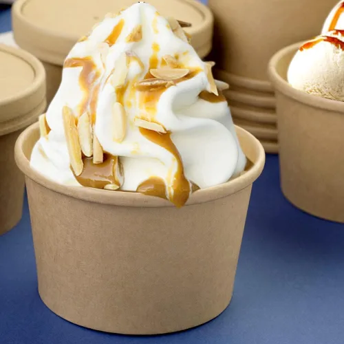 Miniatura 5 de Paquete de 25 recipientes de sopa de 8 onzas con tapas, taza de sopa de papel desechable, recipientes de papel para alimentos con tapas, recipiente