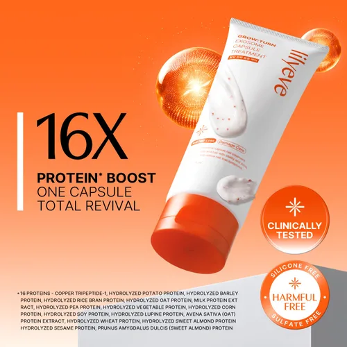 Miniatura 2 de lilyeve GROWTURN - Tratamiento para el crecimiento del cabello alimentado por cápsulas de escualano, proteínas y exosomas, sin sulfato y silicona