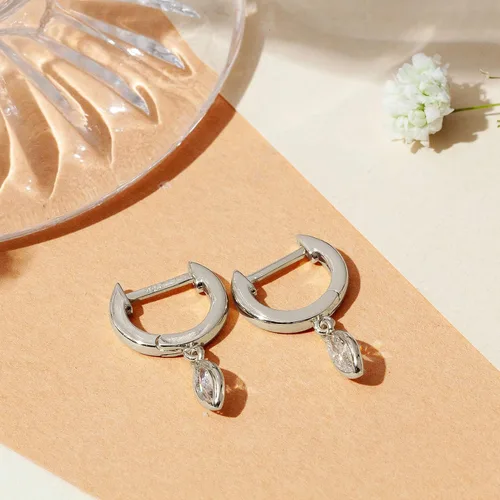 Miniatura 5 de PAVOI 14K Gold Plated S925 Sterling Silver Post Lightweight DropDangle Huggie Earrings for Women Religious Ornament Cross, Evil Eye, Clover, Celtic