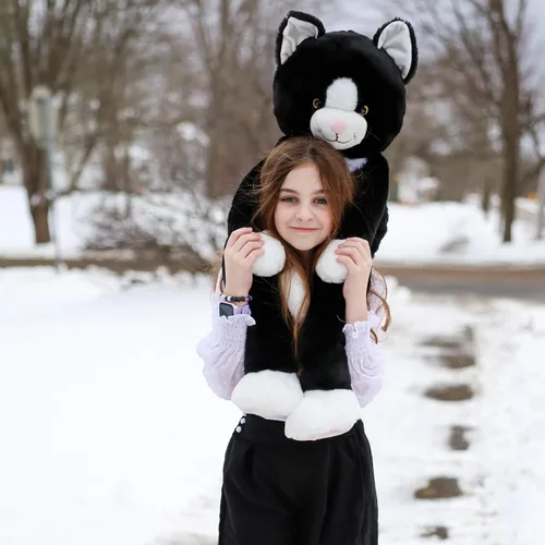 Miniatura 3 de Tezituor Peluche de Gato Gigante de 39.5 Pulgadas, Juguete de Peluche de Gato de 3.2 Libras con Patas Largas, Almohada Corporal Grande de Gatito